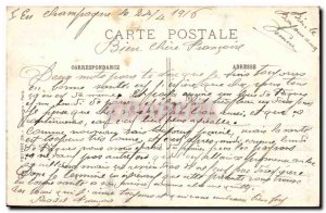 Postcard Old Army in Champagne unexploded bomb at the farm d & # 39Alger