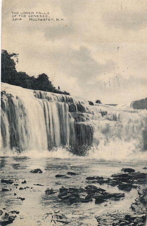 Lower Falls of the Genesee River - Rochester, New York - pm 1908 - DB