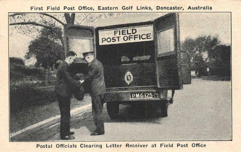 DONCASTER, Australia FIRST FIELD POST OFFICE~Eastern Golf Links MAILMEN~VAN 1947