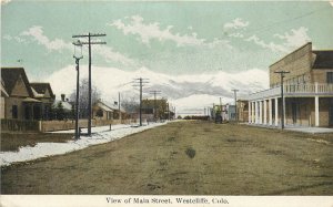 c1907 Postcard; Westcliffe CO Main Street Scene, Custer County Unposted 
