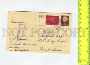 466490 1960 year Netherlands real posted to Germany postcard