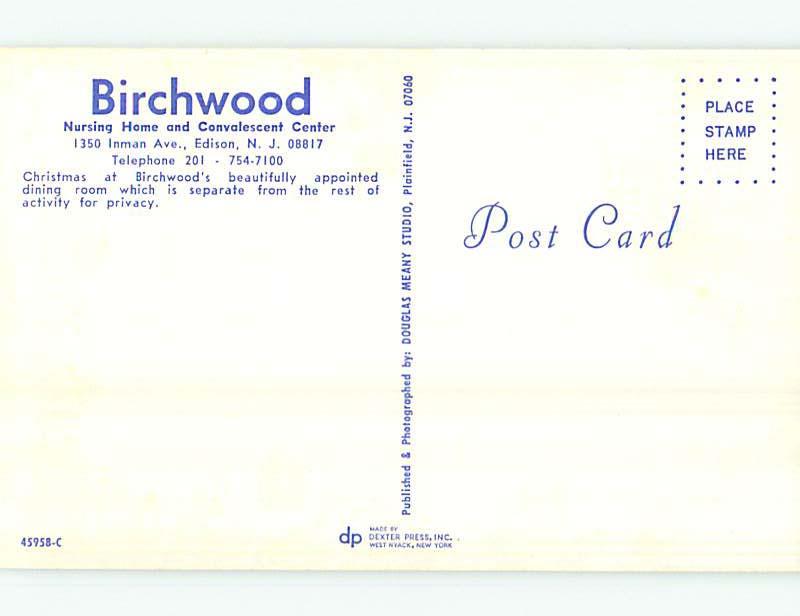 Unused Pre-1980 BIRCHWOOD RESTAURANT Edison New Jersey NJ p5635