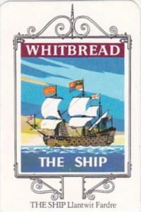 Whitbread Brewers Trade Card Maritime Inn Signs No 4 The Ship Llantwit Fardre