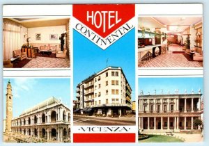 VICENZA, ITALY Multi View HOTEL CONTINENTAL Ristorante Interiors 4x6 Postcard