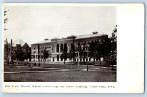 Cedar Falls Iowa Postcard State Normal School Auditorium Office Building c1910