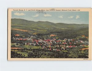 Postcard Taconic Range and North Adams, Mass. from Western Summit, Massachusetts
