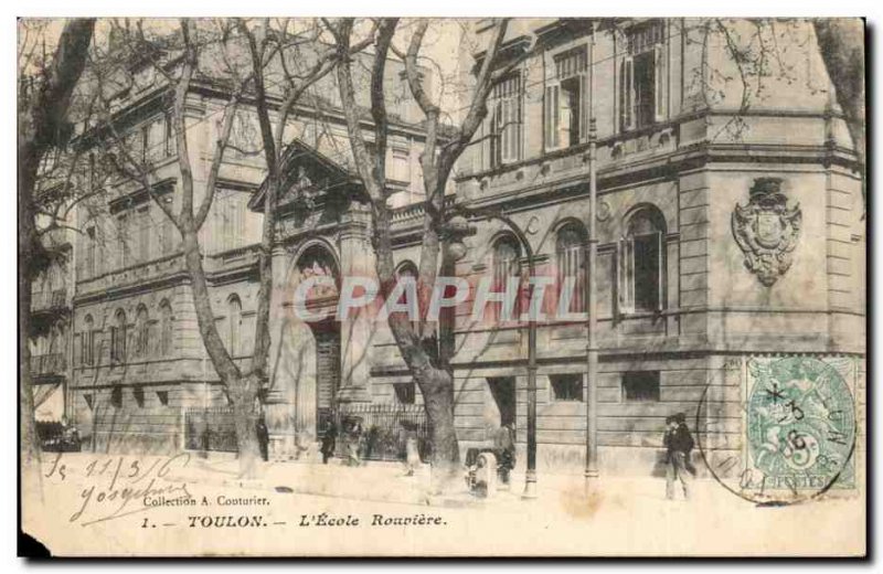 Toulon Old Postcard L & # 39ecole Rouviere