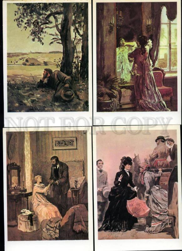 166006 LEO TOLSTOY novel Anna KARENINA VEREYSKY 16 postcards