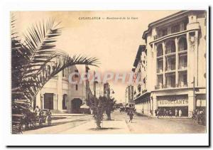 Morocco Casablanca Old Postcard Boulevard Station