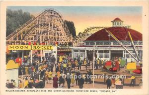 Roller Coaster, Aeroplane Ride and Merry Go Round, Sunnyside Beach Toronto, C...