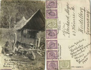 indonesia, SUMATRA, Resting Natives Fort de Kock - Deli (1913) S. Kurita RPPC