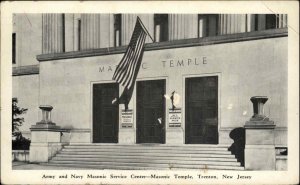 Trenton NJ Army and Navy Masonic Service Center Vintage Postcard