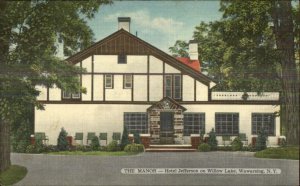 Wawarsing NY The Manor Hotel Jefferson Linen Postcard