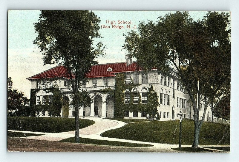 C.1910 High School, Glen Ridge, N. J. Postcard P151