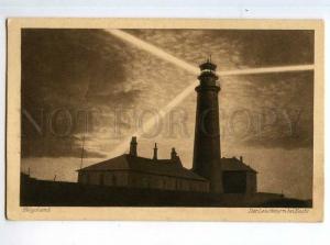 247920 GERMANY HELGOLAND LIGHTHOUSE night 1912 year RPPC