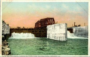 Postcard IL Lockport Fred Harvey Butterfly Dam Drainage Canal C.1920 M22