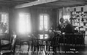 South Hero Vermont Idyl Hurst Dining Room Real Photo Vintage Postcard AA51056