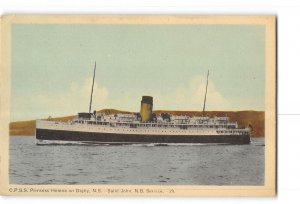 CPSS Steam Ship Princess Helene on Digby NS - St John Canada Postcard 1930-1950