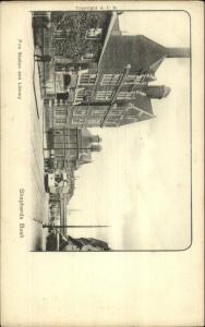 Shepherd's Shepherds Bush London Fire Station & Library c1910 Postcard