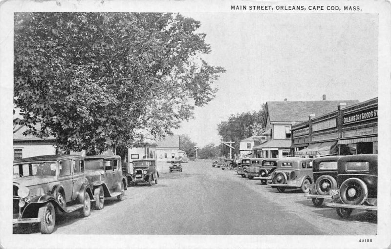 Cape Cod Massachusetts Main Street and Orleans Street View Vintage Postcard U739 