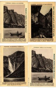 NORVÉGE, NORWAY 24 CHROMO LITHO TRADE CARDS LANDSCAPES