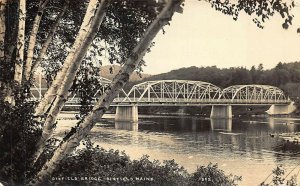 Dixfield ME Dixfield Iron Bridge Eastern Illustrating Real Photo Postcard