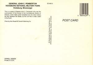 MS - Vicksburg. Confederate Gen. John C. Pemberton Monument