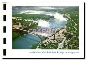 Modern Postcard Aerial view with Rainbow Bridge in foreground