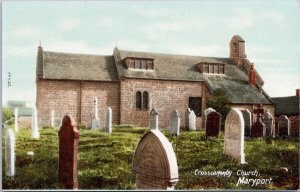 Crosscanonby Church Maryport Cumbria England Cemetery Graves Wrench Postcard H37