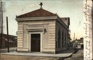 Portchester Port Chester New York Trust Co Bank c1910 Postcard