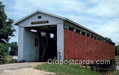 Cumberland, Grant Co, IN USA Covered Bridge Unused 