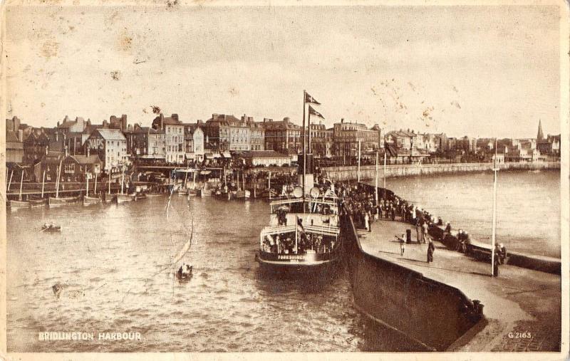 uk24021 bridlington harbour real photo  uk