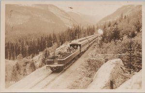 RPPC Postcard Railroad CPR Trains Canada Limited Near Field BC Canada