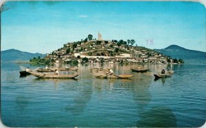 Butterfly Net Fisherman Tarjeta Postal Kodak Janitzio Mich Mexico Postcard PM 