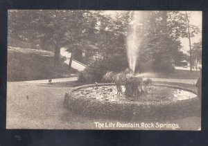 ROCK SPRINGS CHESTER WEST VIRGINIA THE LILY FOUNTAIN VINTAGE POSTCARD