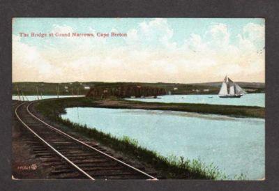 NS Railroad Train Bridge Grand Narrow CAPE BRETON NOVA SCOTIA Carte Postale PC