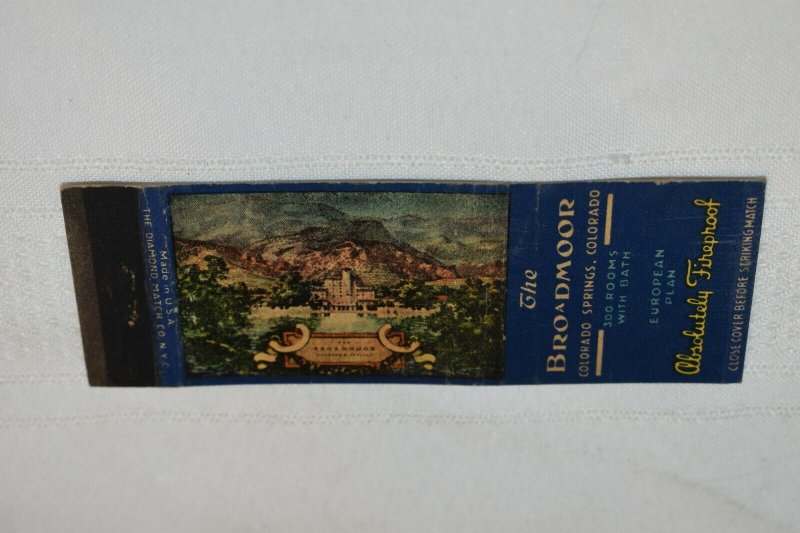 The Broadmoor Colorado Springs Colorado 20 Strike Matchbook Cover