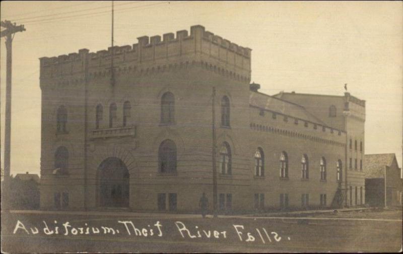 Thief River Falls MN Auditorium c1910 Real Photo Postcard