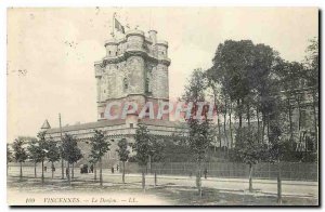 Old Postcard Vincennes Donjon