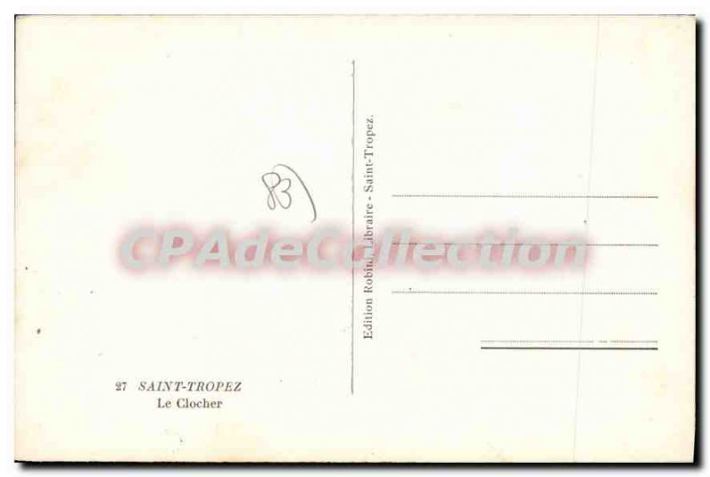 Postcard Old Saint Tropez The steeple