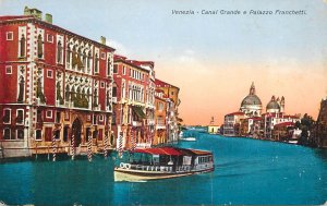 Italy sail & navigation themed postcard Venice Canal Grande vaporetto cruiseboat