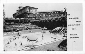 Huntington Hotel Pool Pasadena California Roadside RPPC Photo Postcard 8550