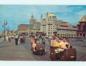 1950s BLACK AMERICANA - BLACK MEN PUSH WHITES IN CHAIRS Atlantic City NJ r9141