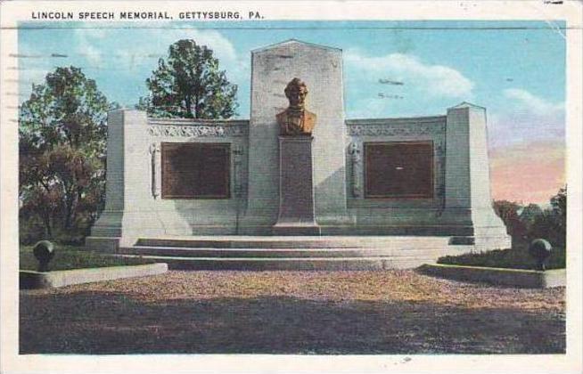 Pennsylvania Gettysburg Lincoln Speech Memorial 1936