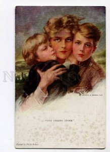 3022013 WWI Coming Storm Mom Kids by Philip BOILEAU old R&N 761