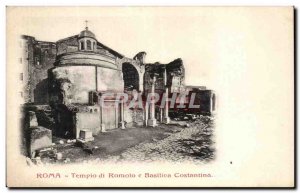 Old Postcard Roma Tempio di Romolo e Basilica Costantina