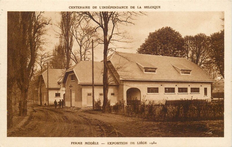 International Exhibition Postcard souvenir Liege 1930 model farm house
