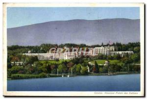 Switzerland Geneva Postcard Old New Palace of Nations