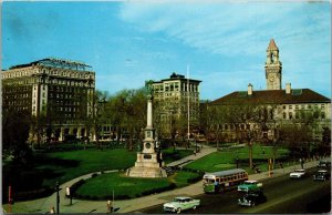 Massachsetts Worcester The Common City Hall and Hotel Bancroft