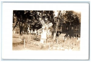 c1940's Windmill Scene Pella Iowa IA RPPC Photo Unposted Vintage Postcard